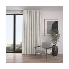 Demor Home Kadife Dokulu Ekstrafor Büzgülü Badem Ezmesi Rengi Tek Kanat 100x250 cm Fon Perde