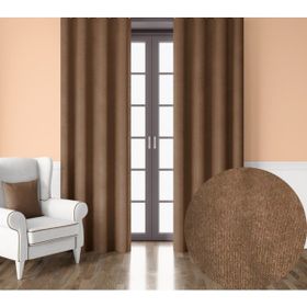 Demor Home Kadife Dokulu Ekstrafor Büzgülü Çikolata Kahvesi Tek Kanat 150x250 cm Fon Perde