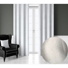 Demor Home Kadife Dokulu Ekstrafor Büzgülü Kar Beyazı Tek Kanat 100x250 cm Fon Perde