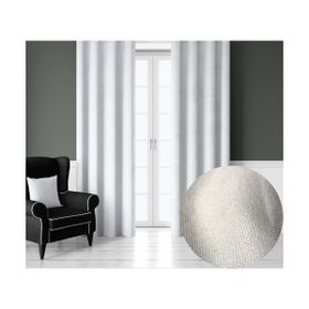 Demor Home Kadife Dokulu Ekstrafor Büzgülü Kar Beyazı Tek Kanat 100x250 cm Fon Perde