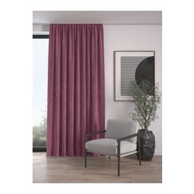 Demor Home Kadife Dokulu Ekstrafor Büzgülü Lavanta Pembesi Tek Kanat 100x250 cm Fon Perde