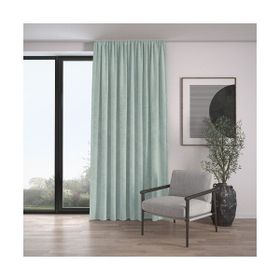 Demor Home Kadife Dokulu Ekstrafor Büzgülü Nil Yeşili Tek Kanat 150x250 cm Fon Perde