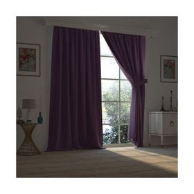 Demor Home Lavanta Rengi Yarı Mat Blackout Ekstrafor Büzgülü Tek Kanat 200x270 cm Fon Perde