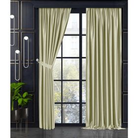 Demor Home Taş Rengi Yarı Mat Blackout Ekstrafor Büzgülü Tek Kanat 150x250 cm Fon Perde