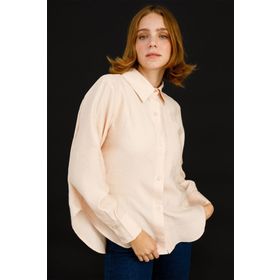 Denim DT10059-2 Pudra Kadın Gömlek