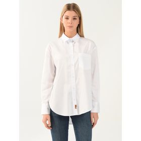 Denim DT10060-2 Beyaz Kadın Gömlek