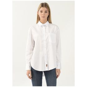Denim DT10060-2 Beyaz Kadın Gömlek