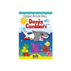 Deniz Canlıları Noktaları Birleştir Boyama Kitabı - Limonkids