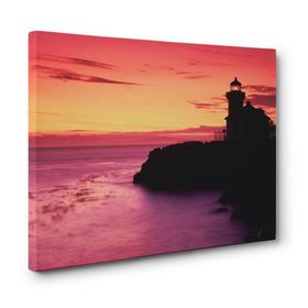 Deniz Feneri Günbatımı Tablosu