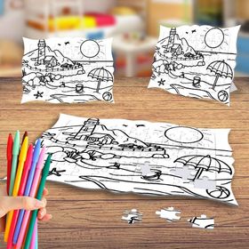 Deniz Manzarası Boyama Puzzle Tablo