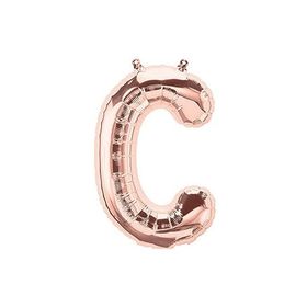 Deniz Party Store 16 inç 40 cm C Harfi Rose Gold Folyo Balon