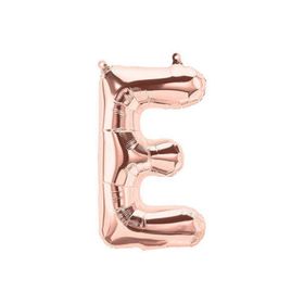 Deniz Party Store 16 inç 40 cm E Harfi Rose Gold Folyo Balon
