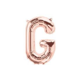 Deniz Party Store 16 inç 40 cm G Harfi Rose Gold Folyo Balon