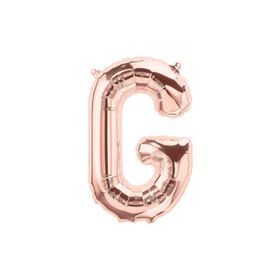 Deniz Party Store 16 inç 40 cm G Harfi Rose Gold Folyo Balon
