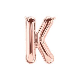 Deniz Party Store 16 inç 40 cm K Harfi Rose Gold Folyo Balon
