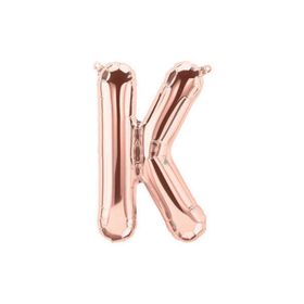 Deniz Party Store 16 inç 40 cm K Harfi Rose Gold Folyo Balon