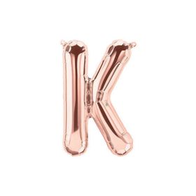 Deniz Party Store 16 inç 40 cm K Harfi Rose Gold Folyo Balon