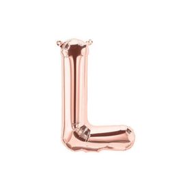 Deniz Party Store 16 inç 40 cm L Harfi Rose Gold Folyo Balon
