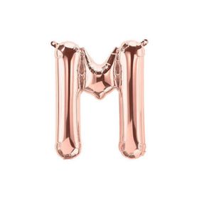 Deniz Party Store 16 inç 40 cm M Harfi Rose Gold Folyo Balon