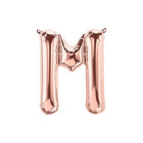Deniz Party Store 16 inç 40 cm M Harfi Rose Gold Folyo Balon