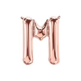 Deniz Party Store 16 inç 40 cm M Harfi Rose Gold Folyo Balon