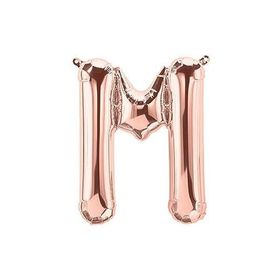 Deniz Party Store 16 inç 40 cm M Harfi Rose Gold Folyo Balon