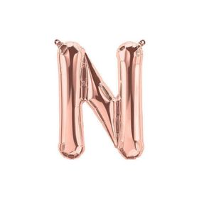 Deniz Party Store 16 inç 40 cm N Harfi Rose Gold Folyo Balon
