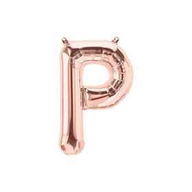 Deniz Party Store 16 inç 40 cm P Harfi Rose Gold Folyo Balon