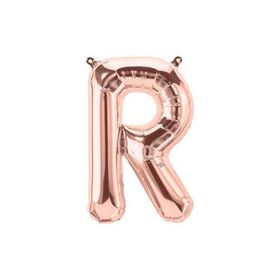 Deniz Party Store 16 inç 40 cm R Harfi Rose Gold Folyo Balon