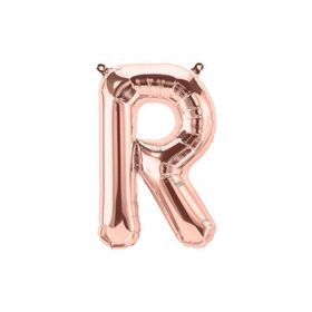 Deniz Party Store 16 inç 40 cm R Harfi Rose Gold Folyo Balon