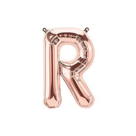 Deniz Party Store 16 inç 40 cm R Harfi Rose Gold Folyo Balon