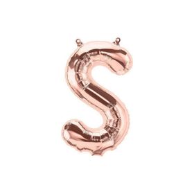 Deniz Party Store 16 inç 40 cm S Harfi Rose Gold Folyo Balon