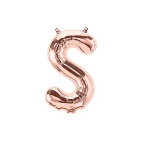 Deniz Party Store 16 inç 40 cm S Harfi Rose Gold Folyo Balon