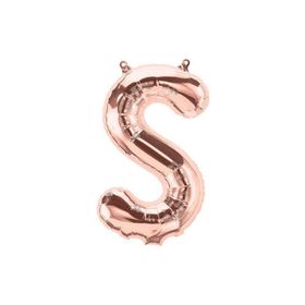 Deniz Party Store 16 inç 40 cm S Harfi Rose Gold Folyo Balon