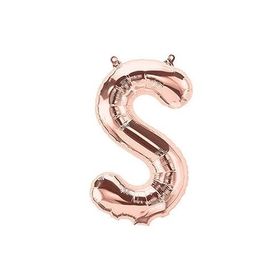 Deniz Party Store 16 inç 40 cm S Harfi Rose Gold Folyo Balon