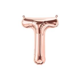 Deniz Party Store 16 inç 40 cm T Harfi Rose Gold Folyo Balon