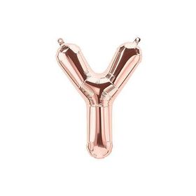 Deniz Party Store 16 inç 40 cm Y Harfi Rose Gold Folyo Balon