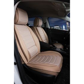 Deniz Tuning bmw 5 Serisi 540 Lüx Uyumlu Deri Oto Koltuk Kılıfı 5'li Set Tam Takım Lıne Bej
