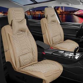 Deniz Tuning citroen C-Elysee 5'li Set Tam Takım Cross Bej Lüx Deri Oto Koltuk Kılıfı