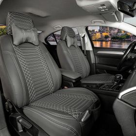 Deniz Tuning Opel Grandland x Lüx Deri Füme 5'li Set Oto Koltuk Kılıfı