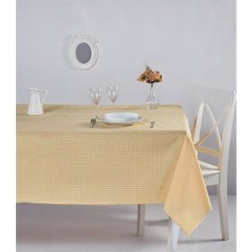 Denizli Concept 170X170 Sarı Pötikareli Masa Örtüsü