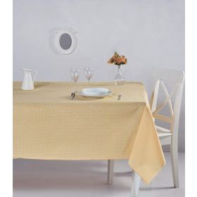 Denizli Concept 170X170 Sarı Pötikareli Masa Örtüsü