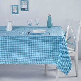 Denizli Concept 170X170 Turkuaz Pötikareli Masa Örtüsü