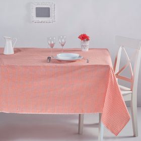 Denizli Concept 170X170 Turuncu Pötikareli Masa Örtüsü