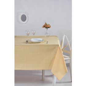 Denizli Concept 170X220 Sarı Pötikareli Masa Örtüsü