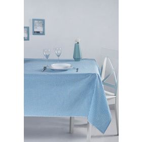 Denizli Concept 170X220 Turkuaz Pötikareli Masa Örtüsü