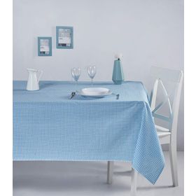 Denizli Concept 170X220 Turkuaz Pötikareli Masa Örtüsü