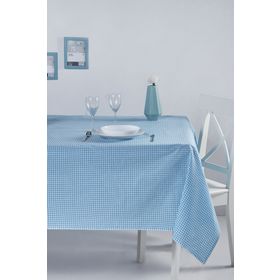 Denizli Concept 170X220 Turkuaz Pötikareli Masa Örtüsü