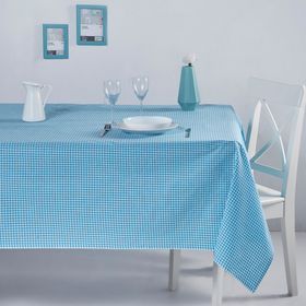 Denizli Concept 170X220 Turkuaz Pötikareli Masa Örtüsü