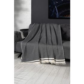Denizli Concept Alinda Antrasit 170x230 cm Koltuk Örtüsü